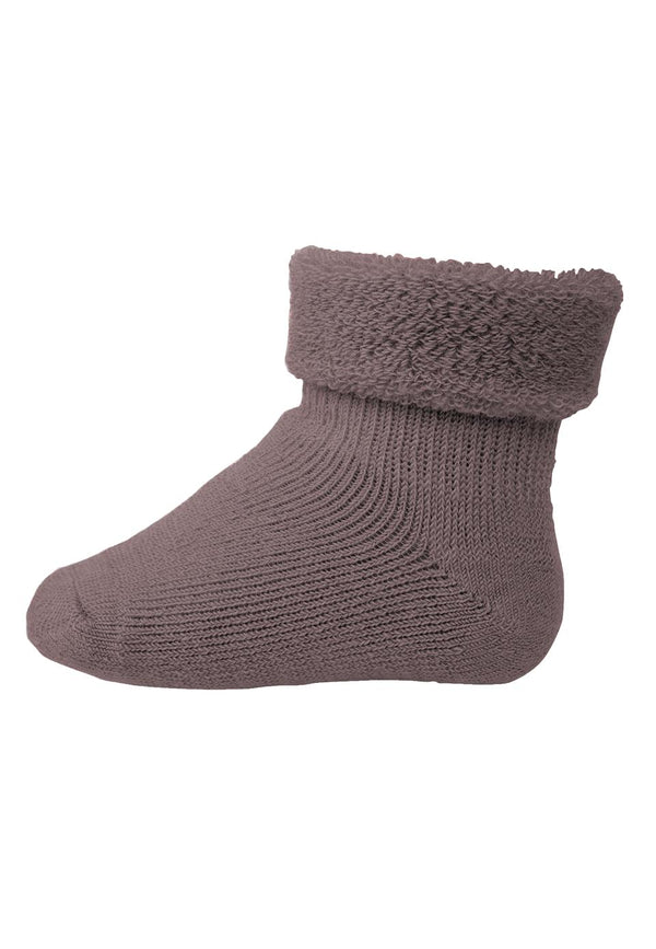 Wool terry socks - Dark purple dove