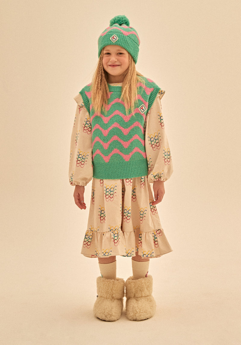 Zigzag knit vest - Green