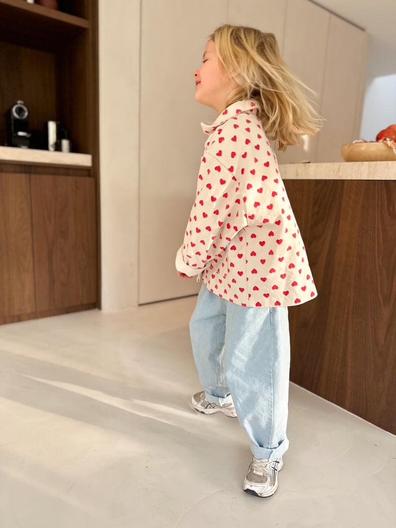 Heart denim jacket - Natural