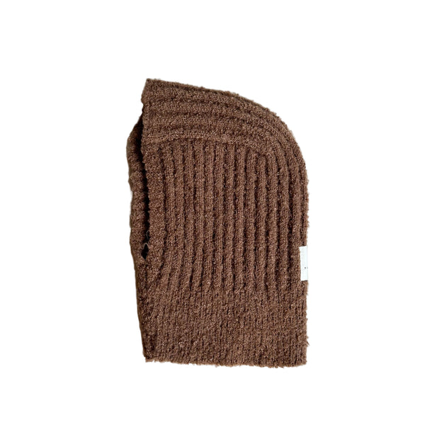 Bouclé balaclava - Brown