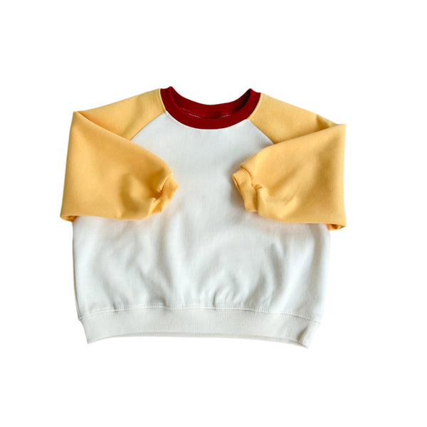 Raglan colorblock sweater -  Butter yellow