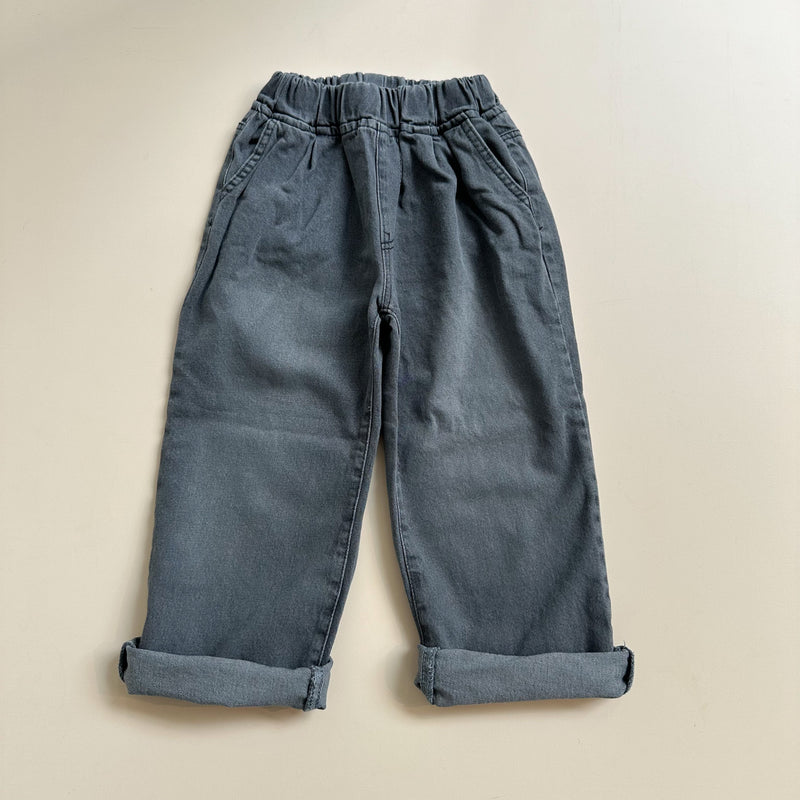 Relaxed fit denim pants - Washed black