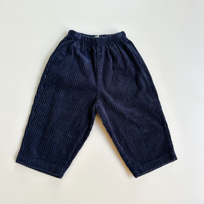 Relaxed fit corduroy pants - Navy