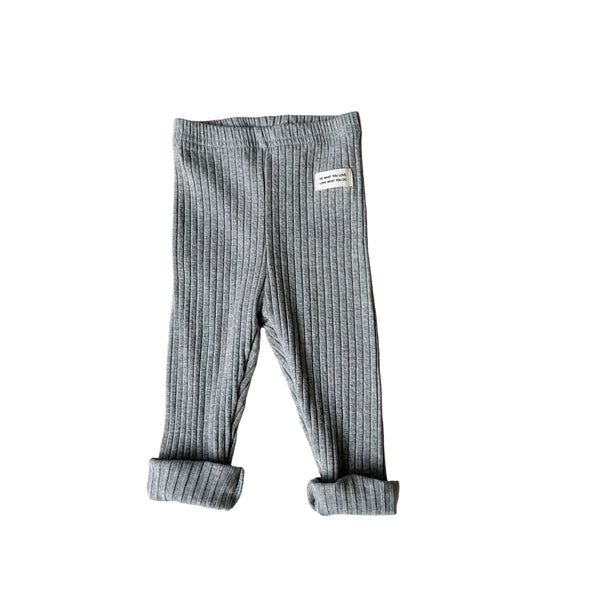 BB ribbed leggings - Grey melange