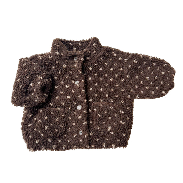 Teddy dot jacket - Choco
