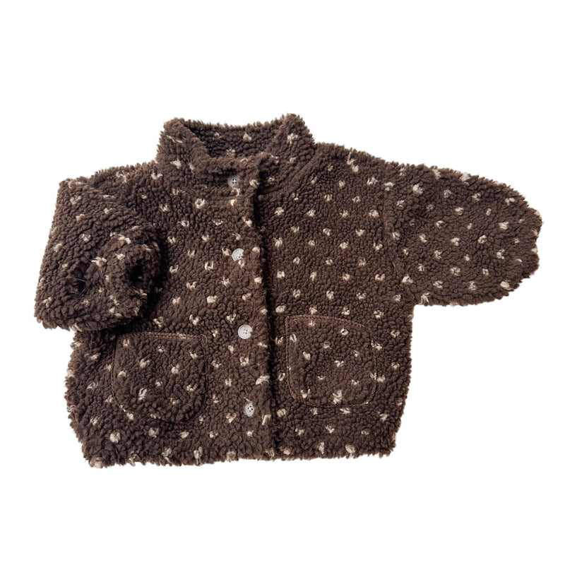 Teddy dot jacket - Choco