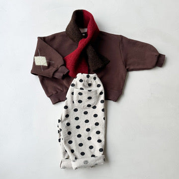 Argyle patch sweatshirt - Brown