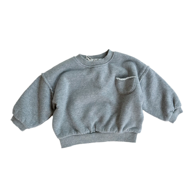 Lou pocket sweatshirt - Grey melange