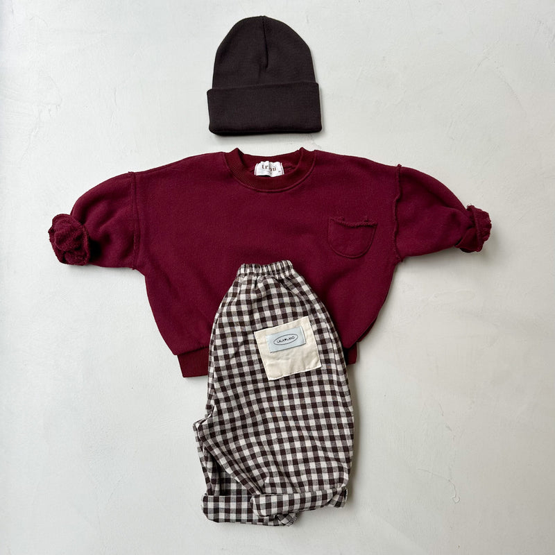 Lou pocket sweatshirt - Wine