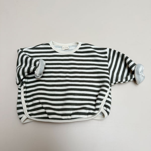 Bebe striped sweater - Khaki/cream