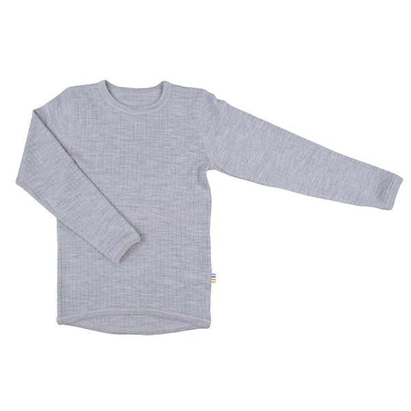 Merino wool rib tee - Grey melange