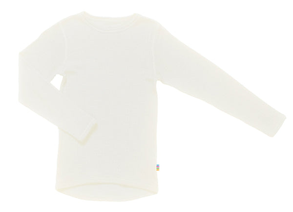 Merino wool rib tee - Ivory