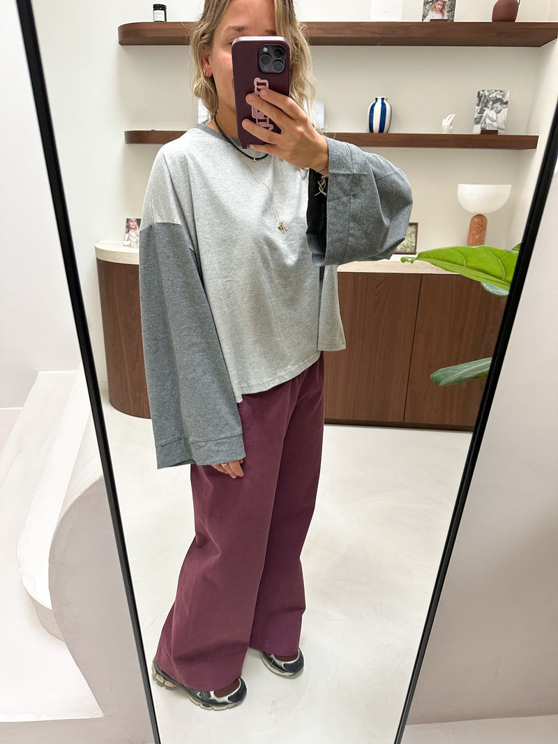 Jimmy cotton pants - Plum
