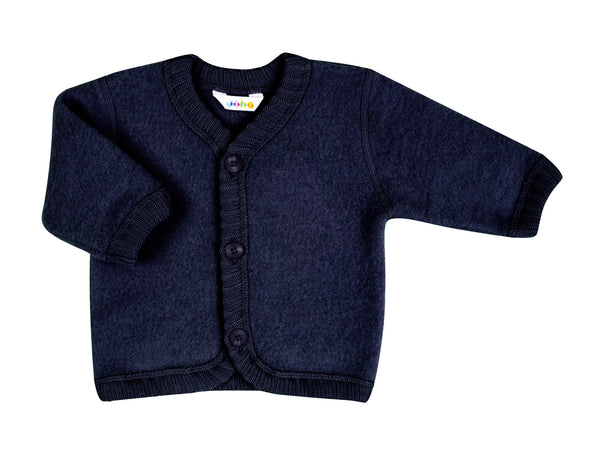 Wool fleece cardigan - Navy