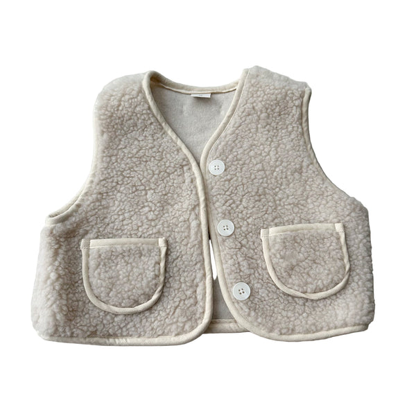 Soft teddy vest - Cream