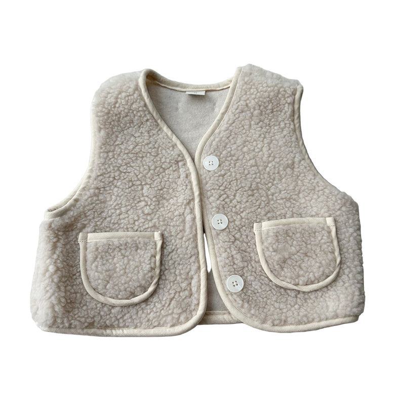 Soft teddy vest - Cream
