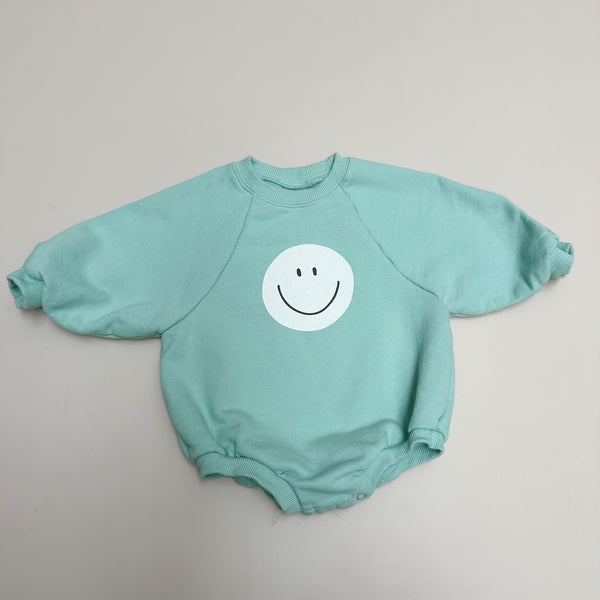 Smile sweater onesie - Mint