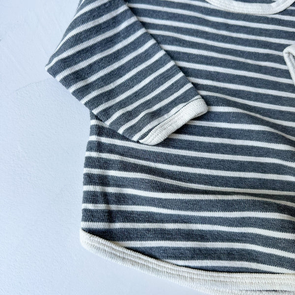 Structured piping top - Charcoal