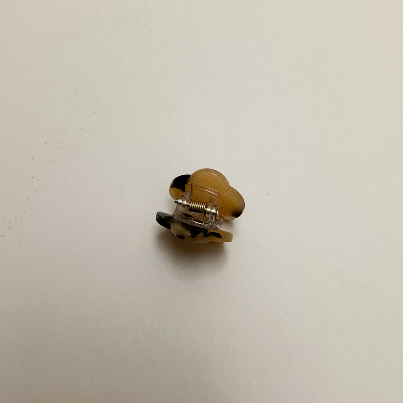 Small flower clip - Brown tortoise