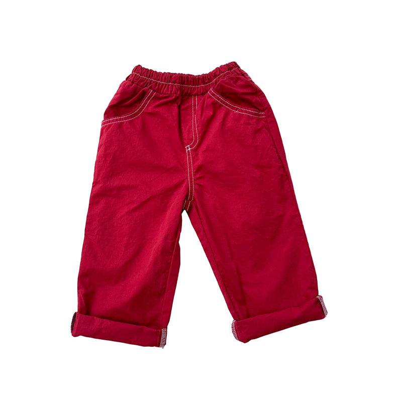 Heart pocket pants - Red