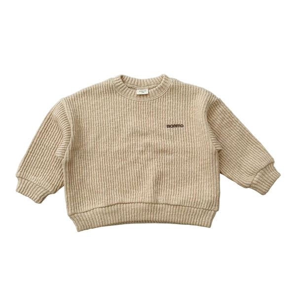 Rib sweatshirt - Light beige
