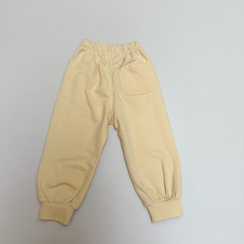 Flower jogger pants - Butter yellow