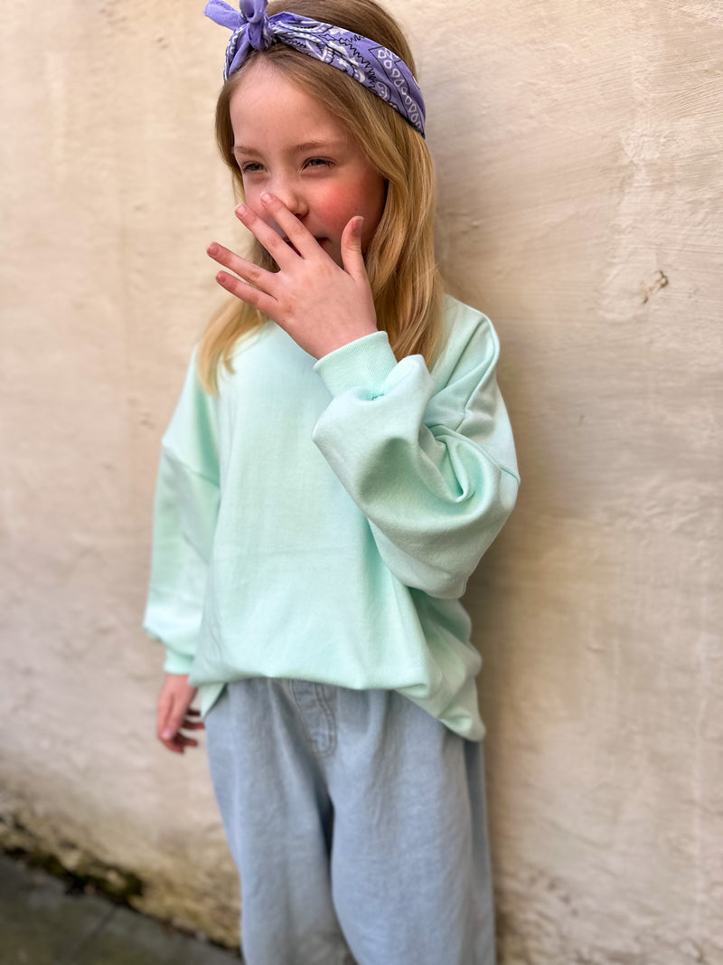 Boxy sweater tee - Glacial