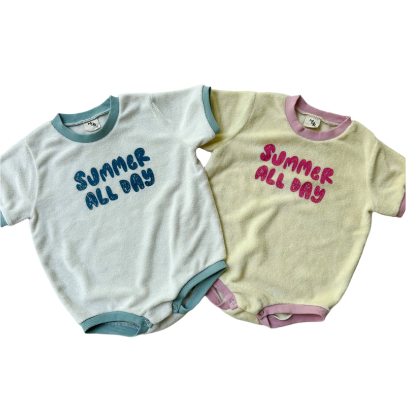 Summer terry onesie - Yellow
