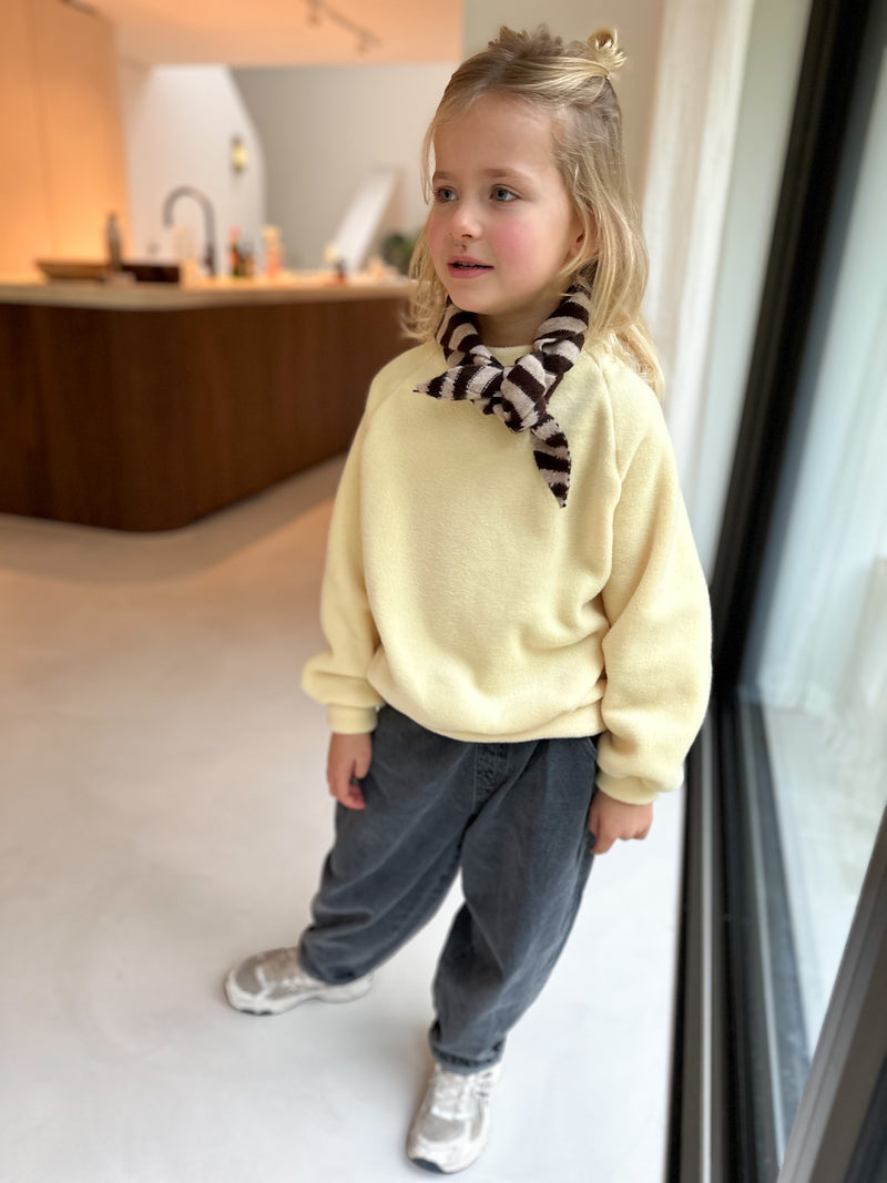 Sunny fleece raglan sweatshirt - Light yellow