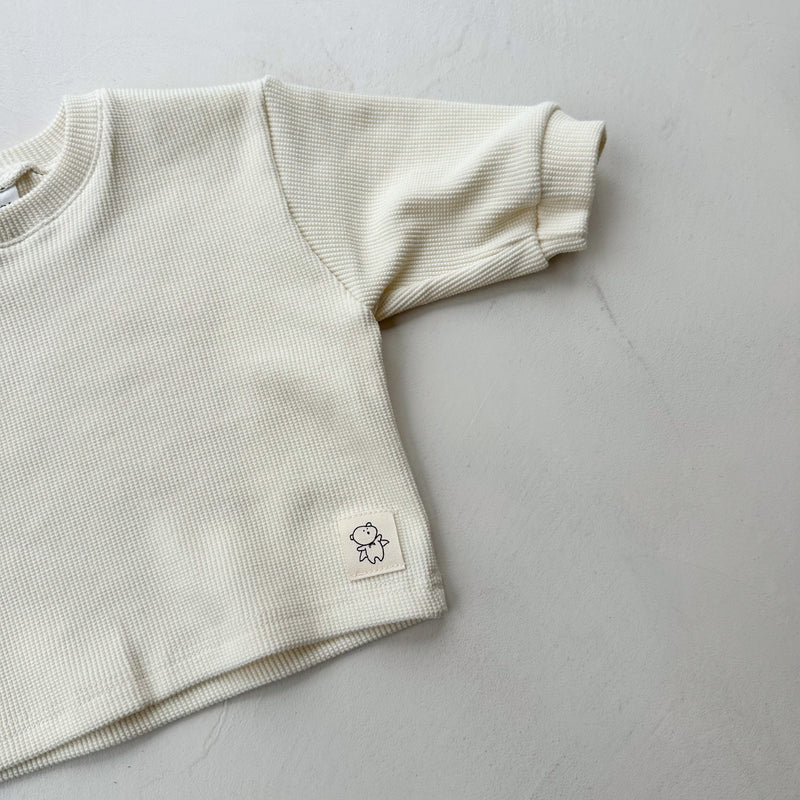 Bebe waffle tee - Ivory