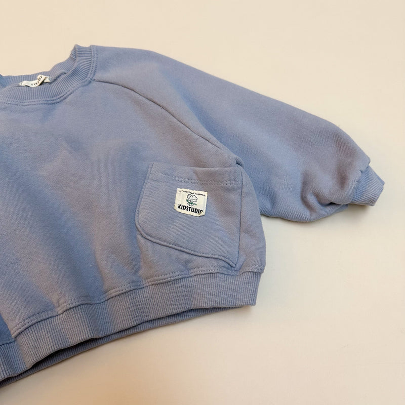 Pocket fleeced sweater - lavender sky