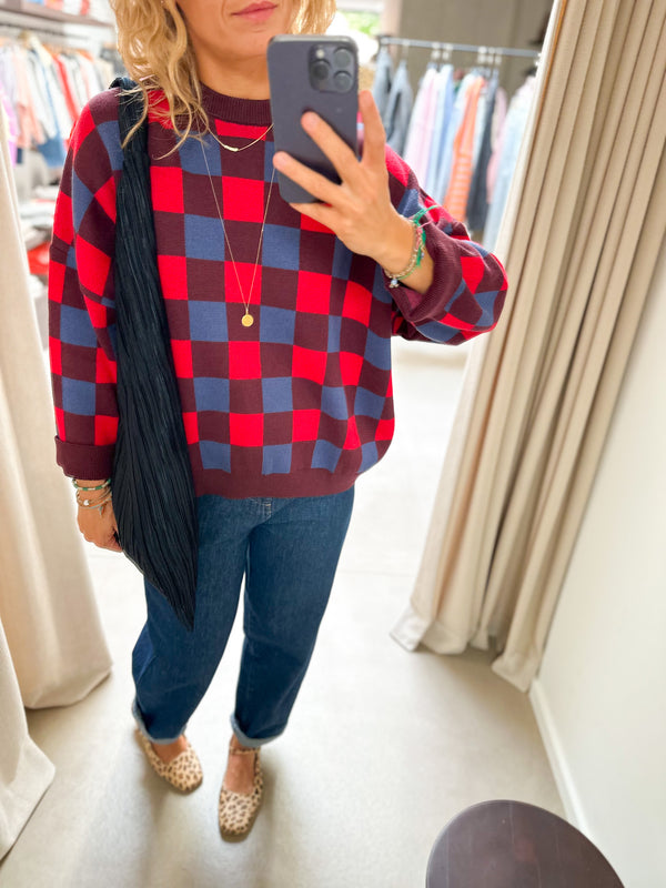 Freser checkered knit sweater - Multi