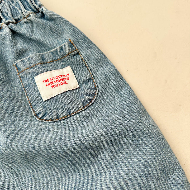 Bebe denim with patch - Light blue