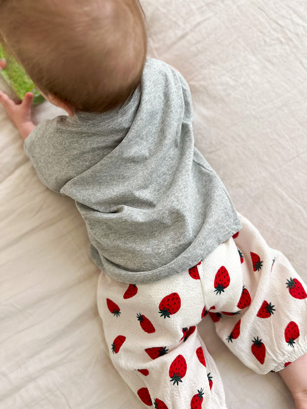 Hug strawberry pants - Cream/red