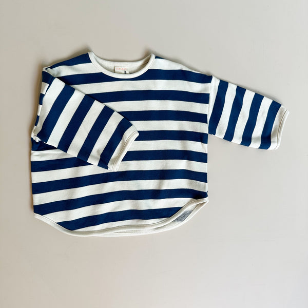 Shimba striped piping sweater - Blue