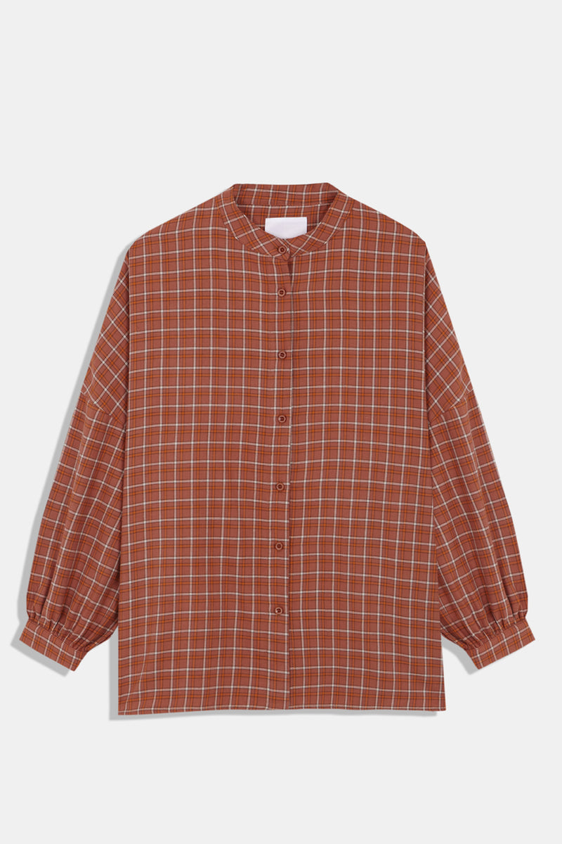 Baiau oversized check shirt - Orange