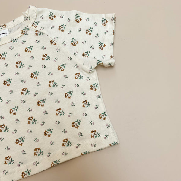 Flower tee - Brown/lilac