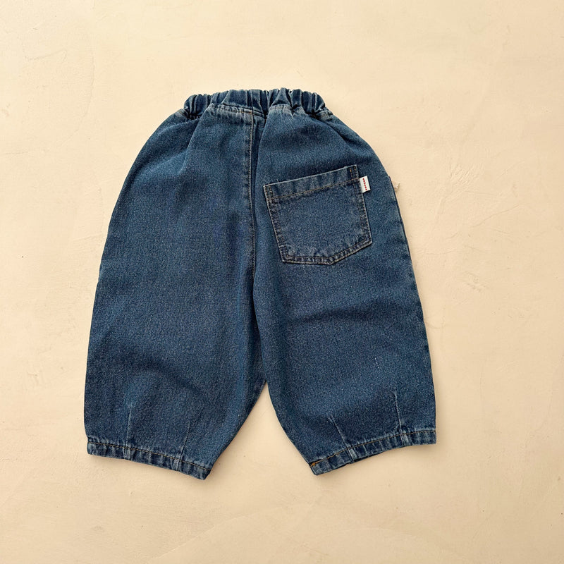 Balloon pocket pants - Blue washing