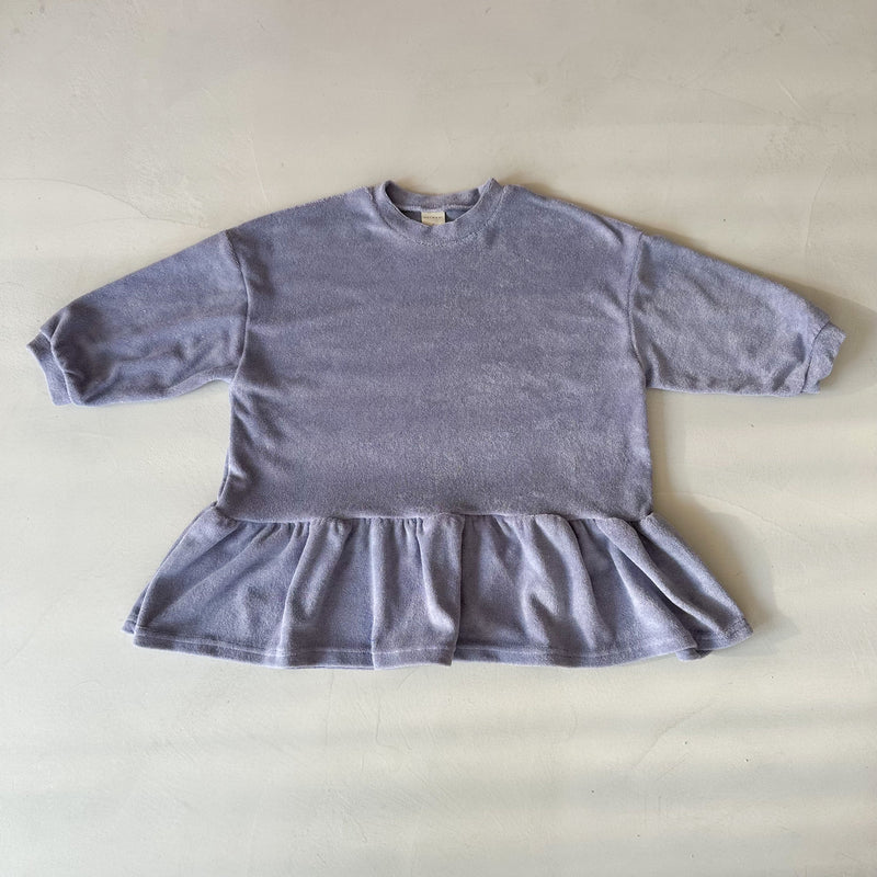 Flowy terry dress - Lilac