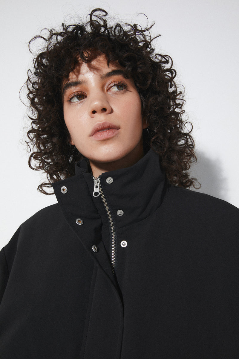 Picea oversized puffy jacket - Black