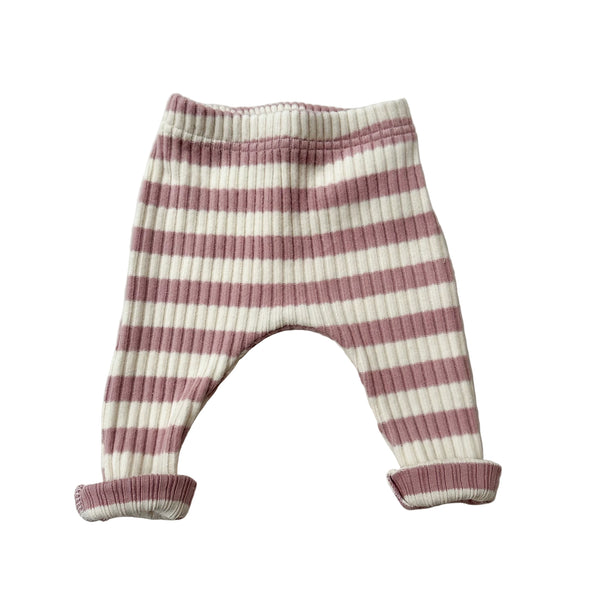 Riri soft stripe leggings - Pink/cream