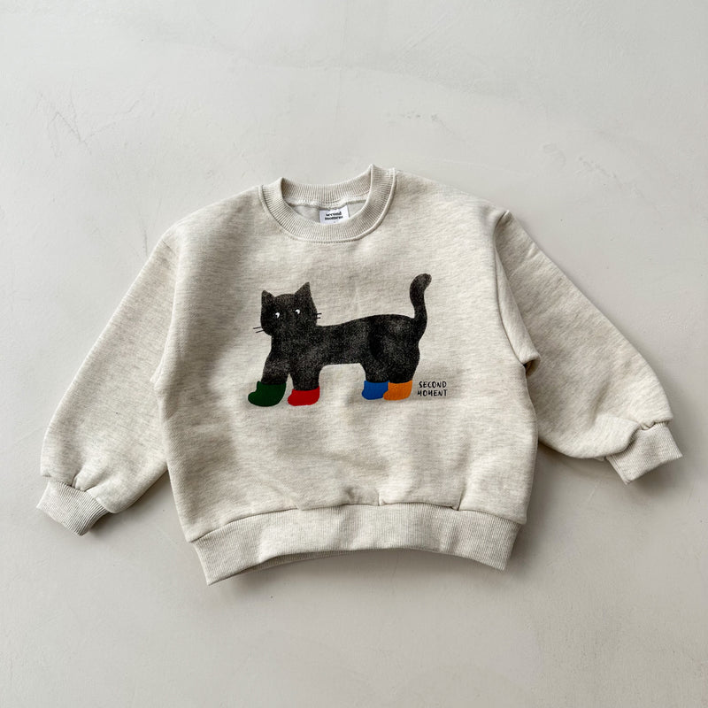 Cat sweatshirt - Oatmeal