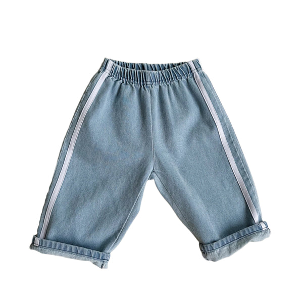 Wood track denim pants - Light blue