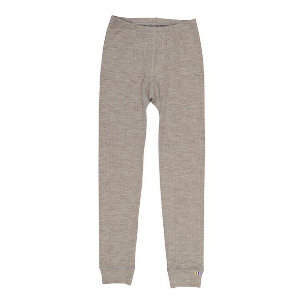 Merino wool rib leggings - Sesame melange