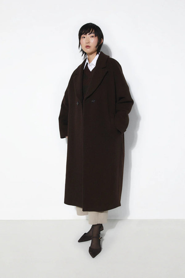 Cedar wool coat - Brown