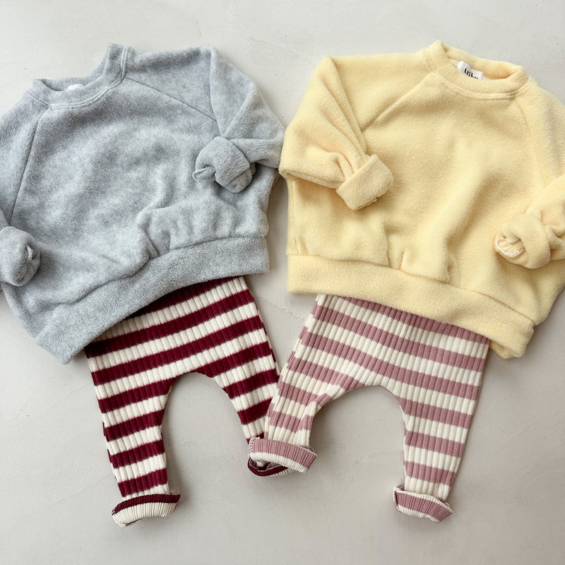 Sunny fleece raglan sweatshirt - White melange