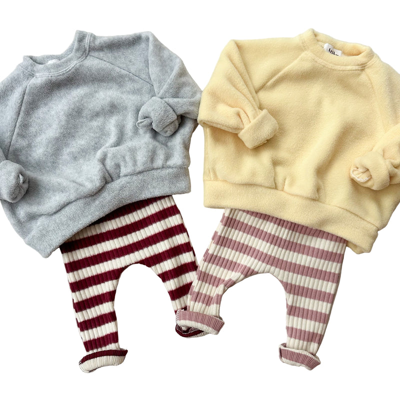 Riri soft stripe leggings - Pink/cream