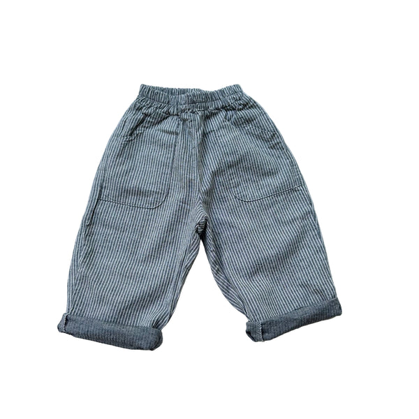 NP striped woven chino - Charcoal grey