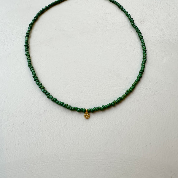 Simple beads necklace - Green