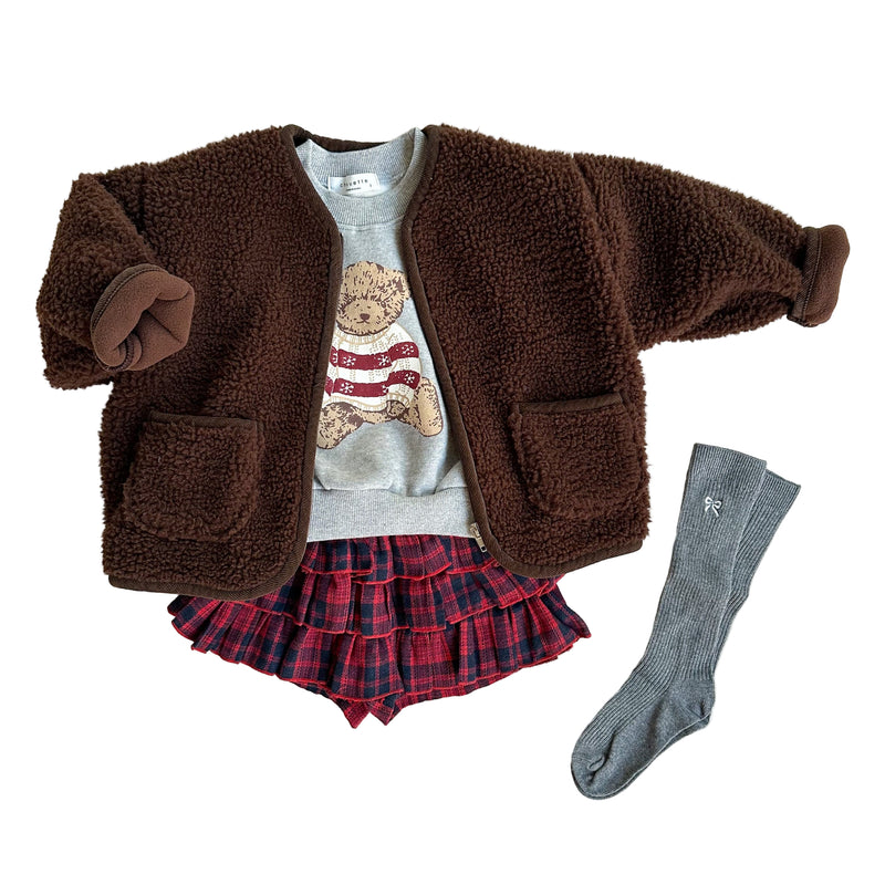 Teddy fleeced sweatshirt - Grey melange